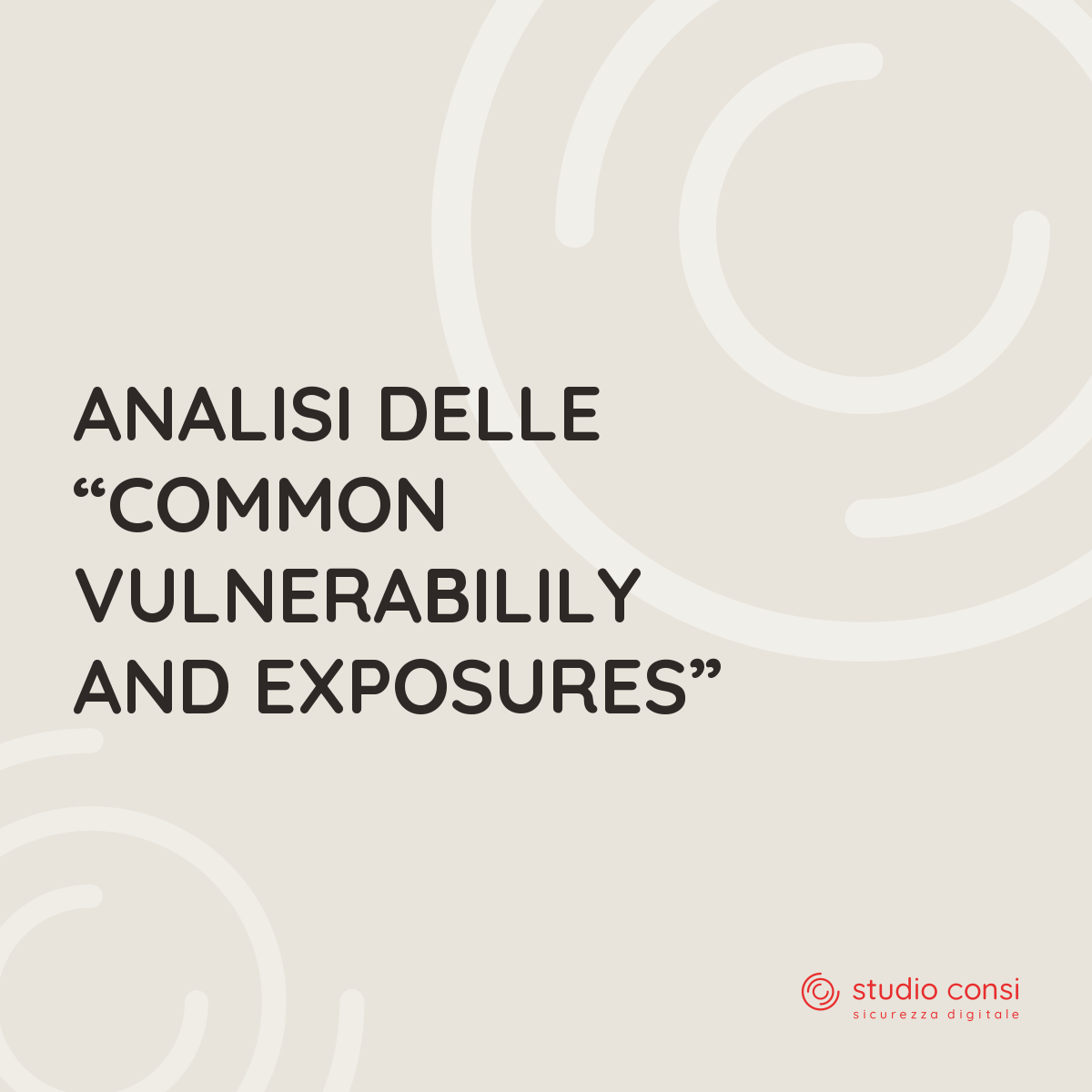 Analisi delle &ldquo;Common Vulnerabilily and Exposures&rdquo;