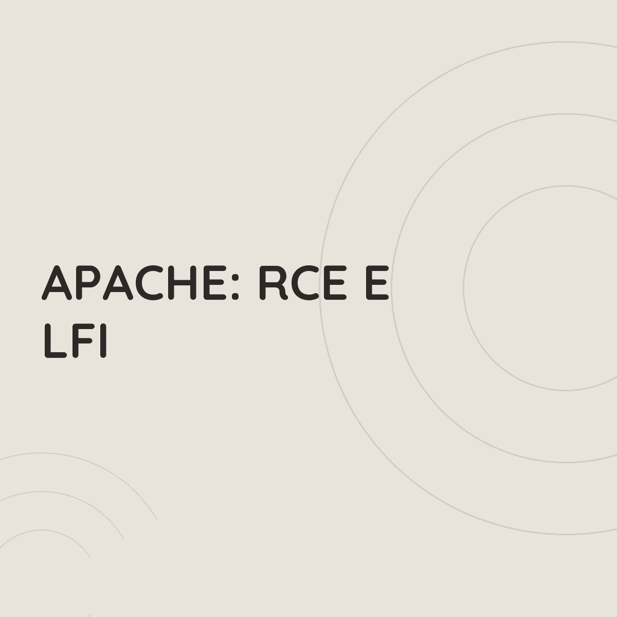 Apache: RCE e LFI