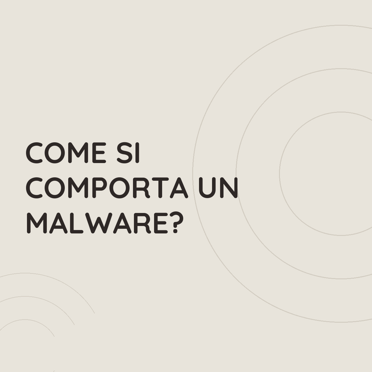 Come si comporta un malware?