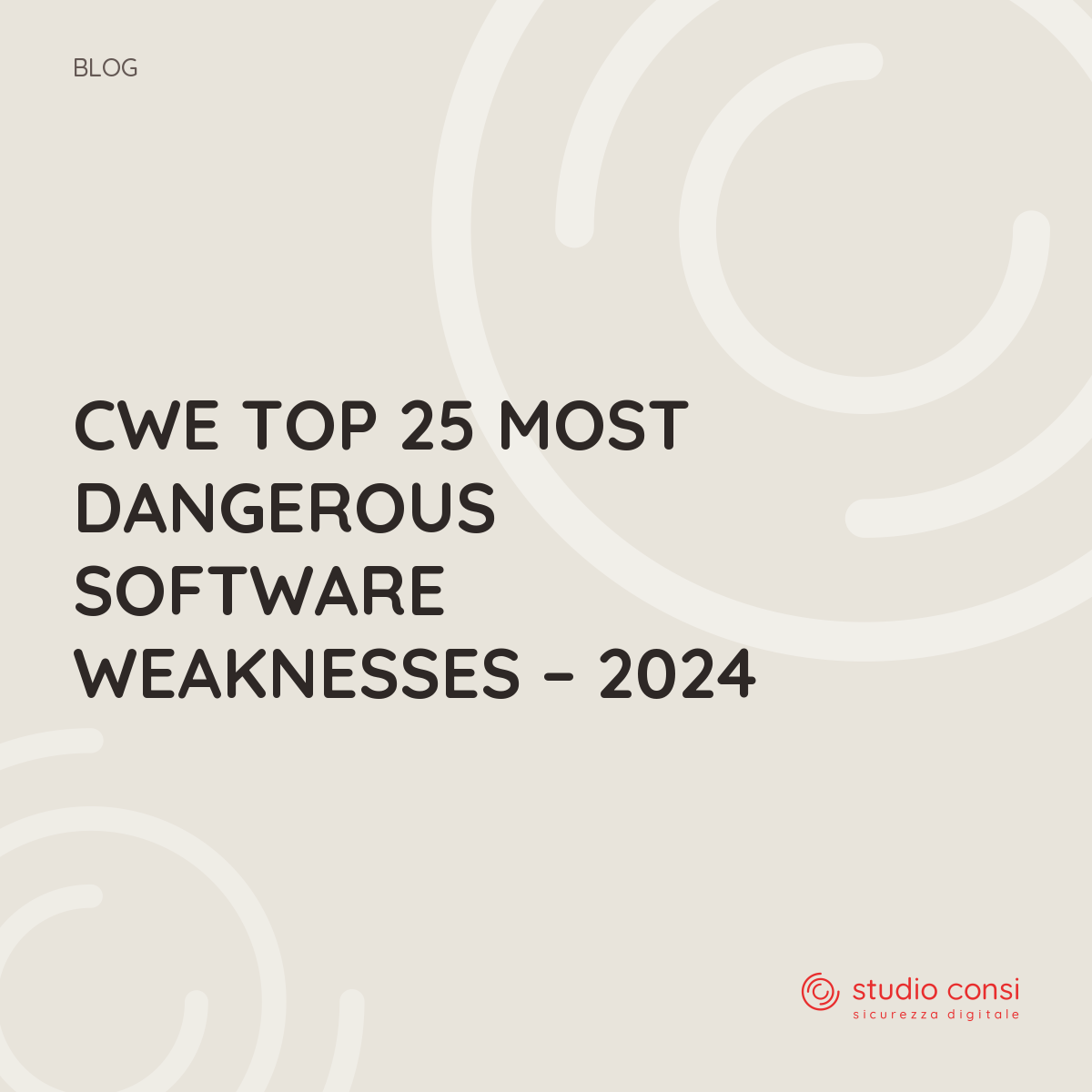CWE Top 25 Most Dangerous Software Weaknesses – 2024
